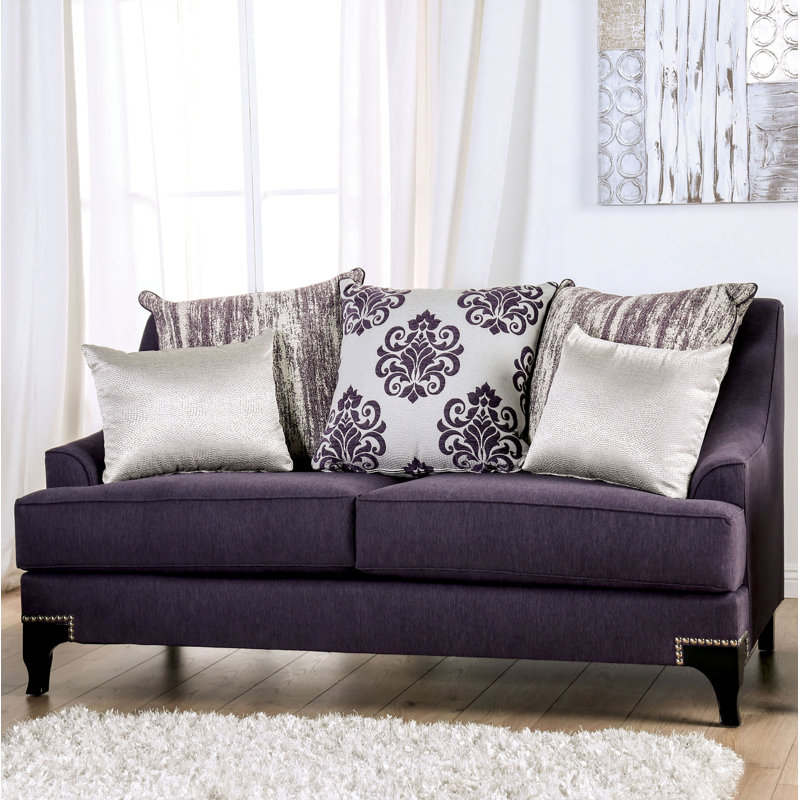 Moorton Upholstered 71'' Loveseat, Purple