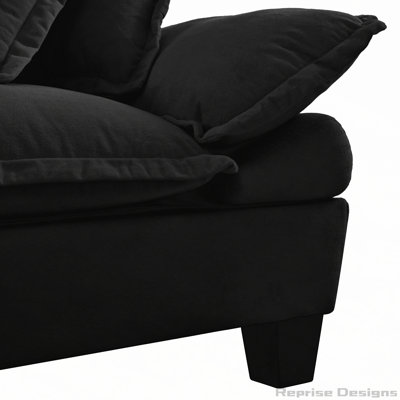 Modular Sectional Sofa, U-Shape Cloud Couch with Sailboat Design, 6-Seater Comfy Chenille Fabric Sofa with Movable Ottomans for Living Room Apartment
