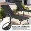 Ensemble de chaises longues inclinables 60,6 po Poultney-354661646