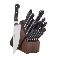 Gold Knife Set, Non Stick Thick Blade Kitchen Knives Set with Acrylic  Storage Block, 6 Steak Knife, Sharpener, 15Pcs Sharp Knife Set, Beautiful