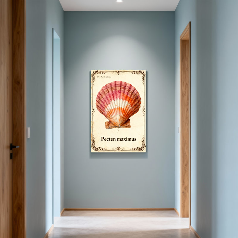 Motif de coquillage d'animaux, H 48 po x l 32 po