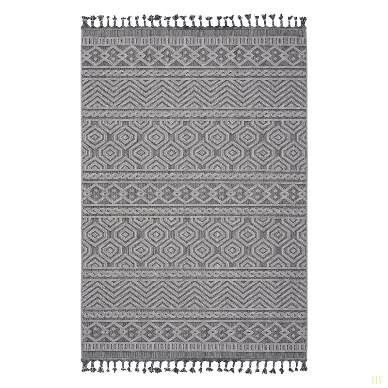 Guros Collection 8X10  Geometric Indoor / Outdoor Area Rug, Rectangle 7'9" x 10'