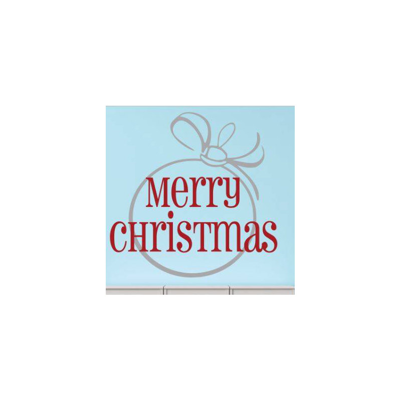 Décalcomanie murale joyeux de noël, H 20 po x l 20 po x P 0,16 po
