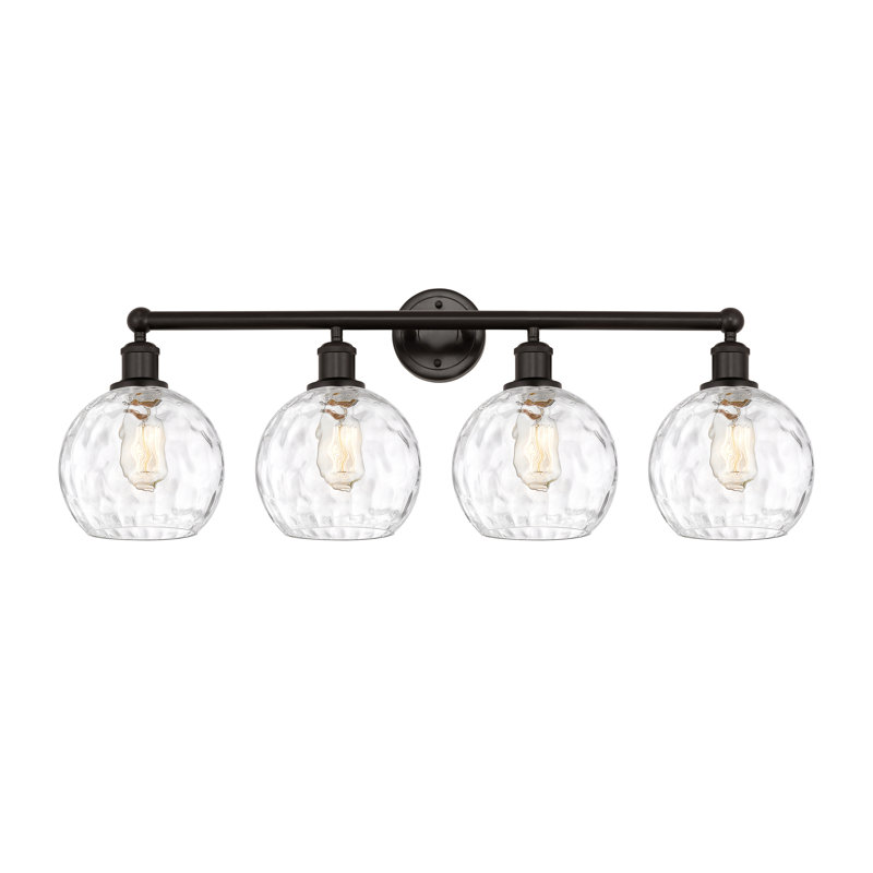 Éclairage de salle de bain à intensité variable 4 lumières Ambrosane, Bronze huilé