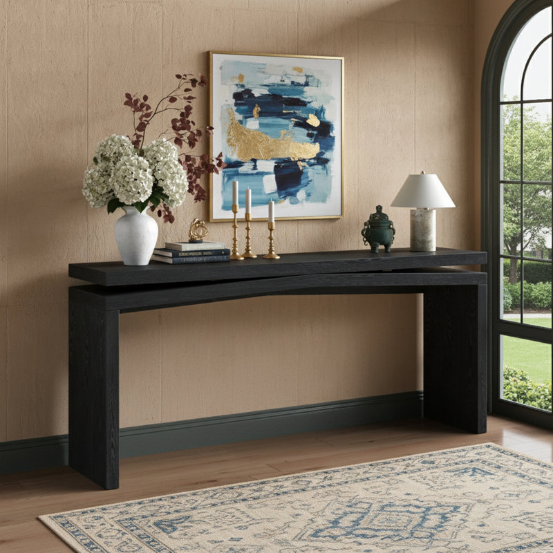 Console en bois, Noir