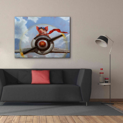 «When Pigs Fly» par Lucia Heffernan, reproduction sur toile tendue