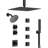 DualJet Spa 12" & 6" Dual Showerheads System,  Thermostatic Shower Faucet with Rough-in Valve-92871753