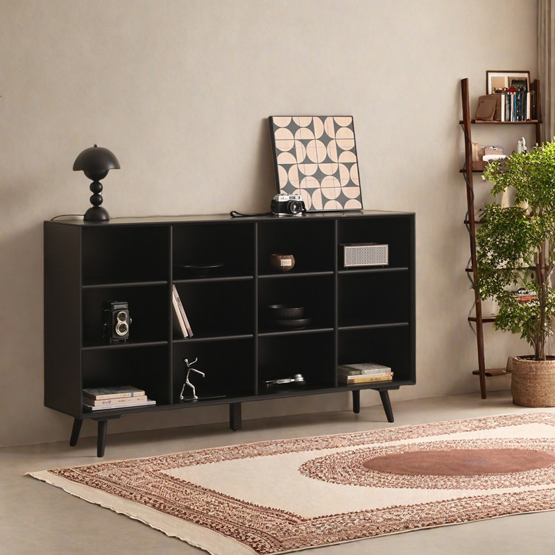 Bibliothèque légère de luxe noire tendance