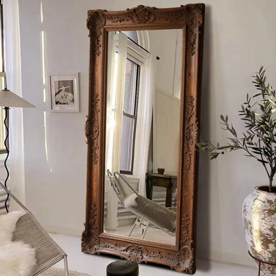 Miroirs rectangulaires pleine longueur en bois manufacturé
