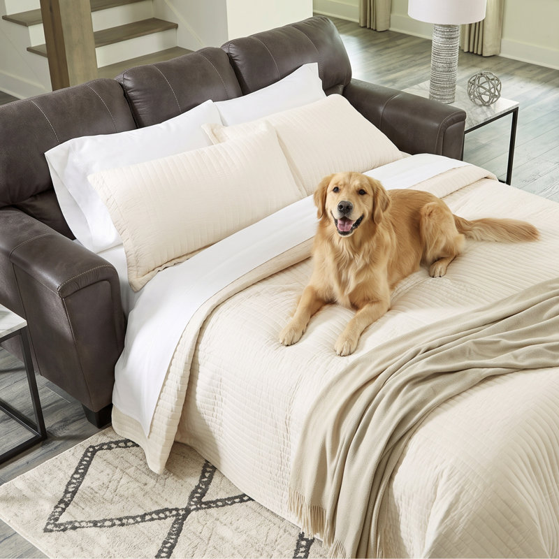 Inaayah 89" Square Arm Sofa, Inaayah Gray Faux Leather