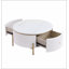 Table basse moderne moderne avec 2 grands tiroirs de rangement (31,5 po)