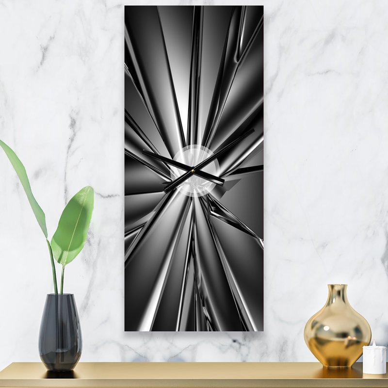 Horloge murale moderne cristal futuriste, Petit
