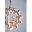 Lustre en bois 6 lumières, luminaire suspendu avec chaîne réglable pour le vestibule de la salle à manger de la cuisine, ampoule non incluse