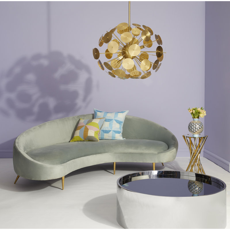 Ether Curved Sofa, Bergamo Azure