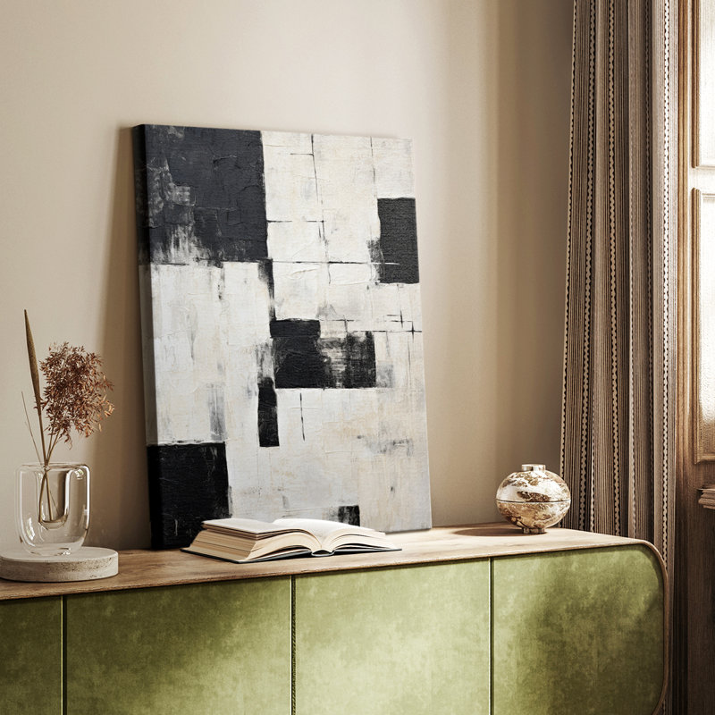Série ABSTRACT CCCCXXIX - Toile tendue avec châssis de qualité supérieure - Prêt à être accroché, H 48 po x l 32 po