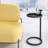 Dawson Steel Tray Top C Table or End Table with Round Lipped Top