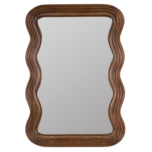 Deuel Wavy Solid Wood Wall Mirror