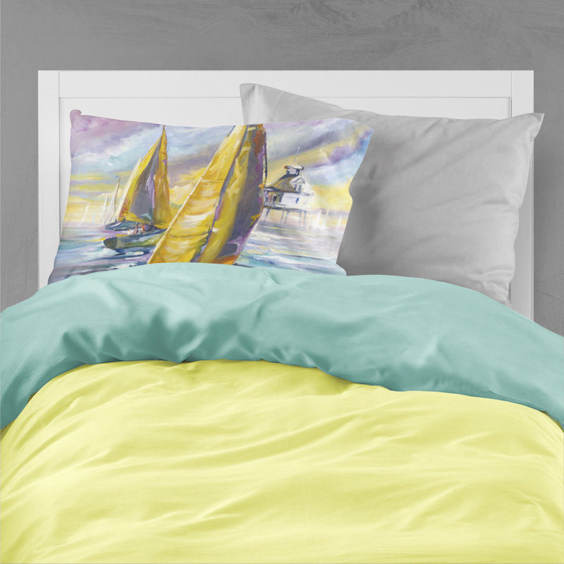 Sailboat With Middle Bay Lighthouse Microfiber