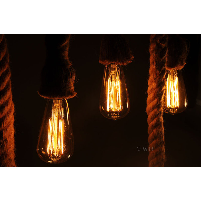 Luminaire suspendu en grappe à 6 lumières