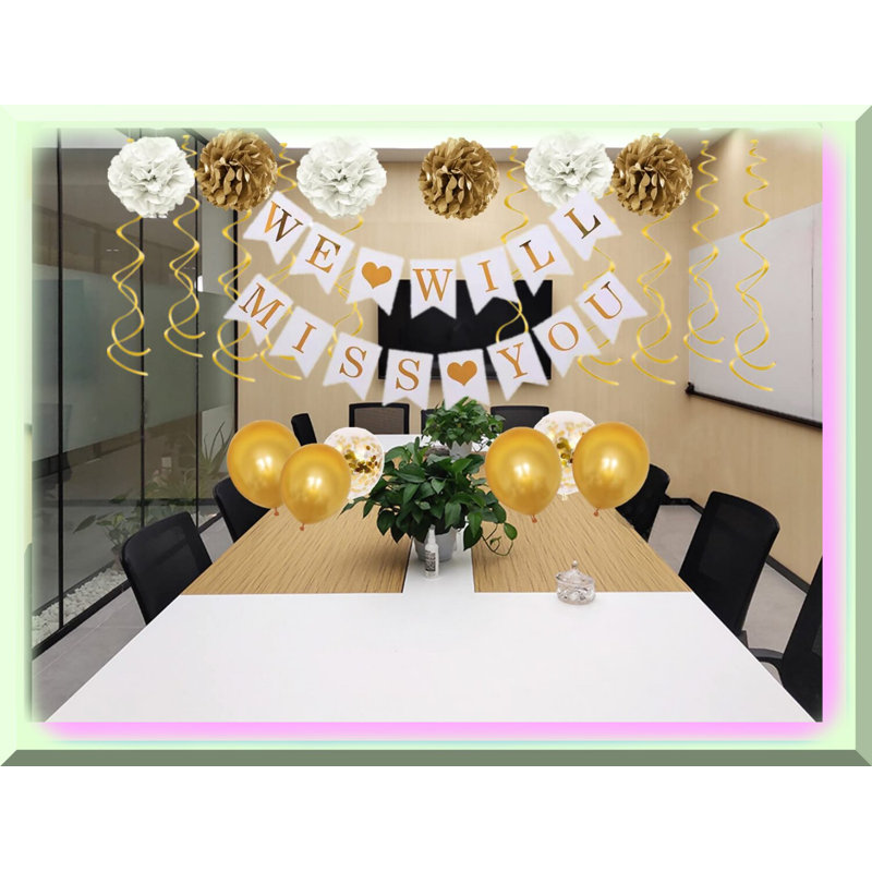 Golf Party Banner Set Black Glitter 40th