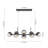 8-Light Gradient Glass Linear Chandelier-1434280433