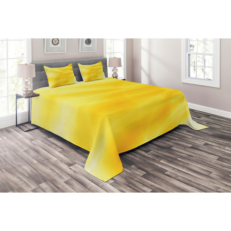 Vibrant Modern & Contemporary Polyester Coverlet, King Bedspread + 2 Shams