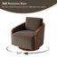 Fauteuil demi-tonneau pivotant avec coussins décoratifs Farmhouse-204744344