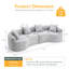 Canapé courbé sans os, canapé modulaire à compression, gris haute densité, canapé-lit pour salon, chambre, salon, appartement, chenille-958154997