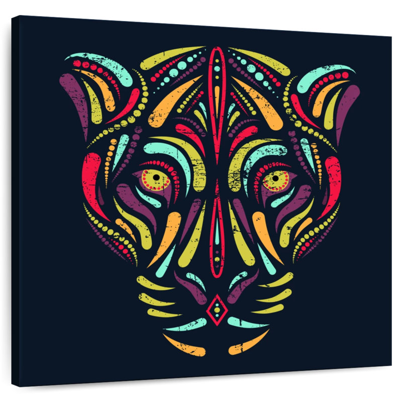 «Brampt Jaguar Face Abstract», H 16 po x l 16 po