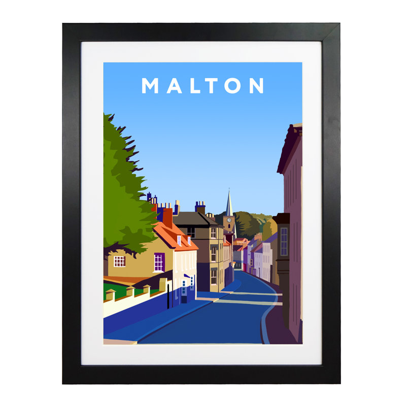 Malton by Richard O'Neil - Print, Black Wood Frame, 43.5 cm H x 33.5 cm W x 2.2 cm D