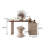 31.5"Luxury-Style Extendable Solid Wood Vanity Desk