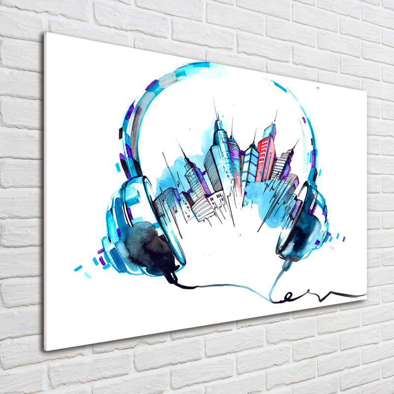 Sounds Of The City - No Frame Print on Glass