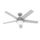 52" Aerodyne 5 - Blade Smart Standard Ceiling Fan with Lights and Remote