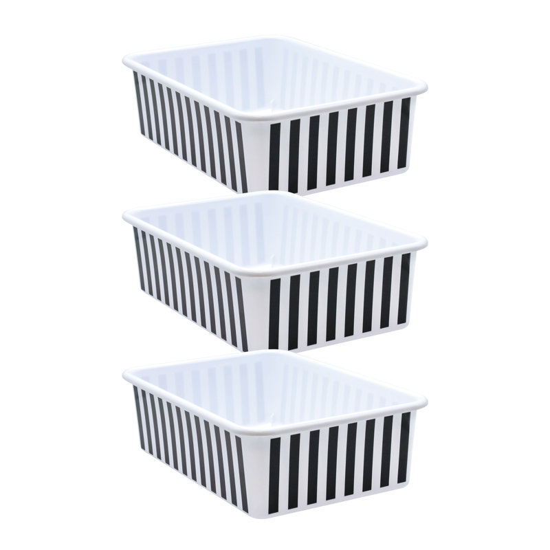 Ensemble de bacs de rangement en plastique, H 5 po x l 16,25 po x P 11,5 po