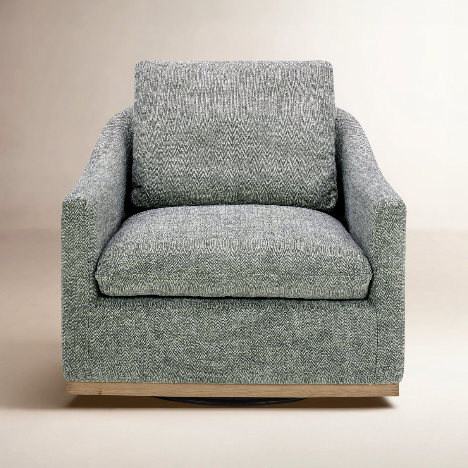 Jonathan Swivel Armchair, Light Gray