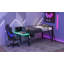Lit mezzanine simple avec bureau et amp; DEL, plateforme en métal, aucun sommier nécessaire