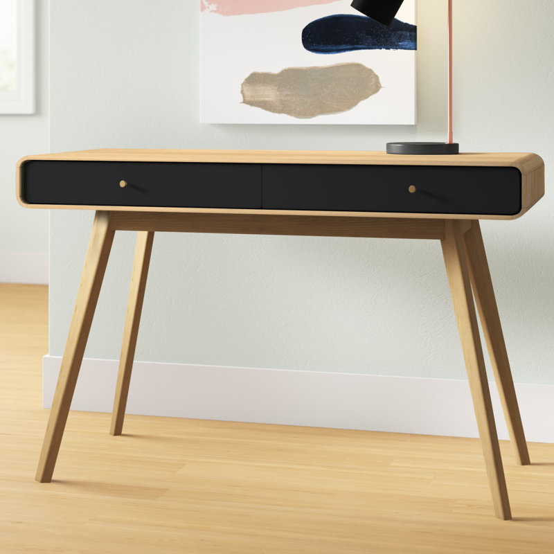 Justine Writing Desk, Oak/Black