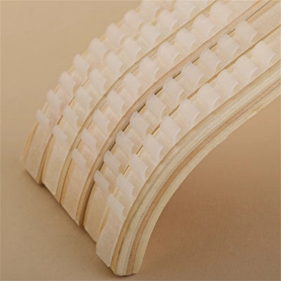 Bamboo Wood Non-Slip Clothes Hanger With Clamp