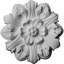Endurathane Small Alexandria Ceiling Medallion, 7 7/8"OD x 3/4"P (Fits Canopies up to 4 5/8"), Hand-Painted Frost Finish-27783568