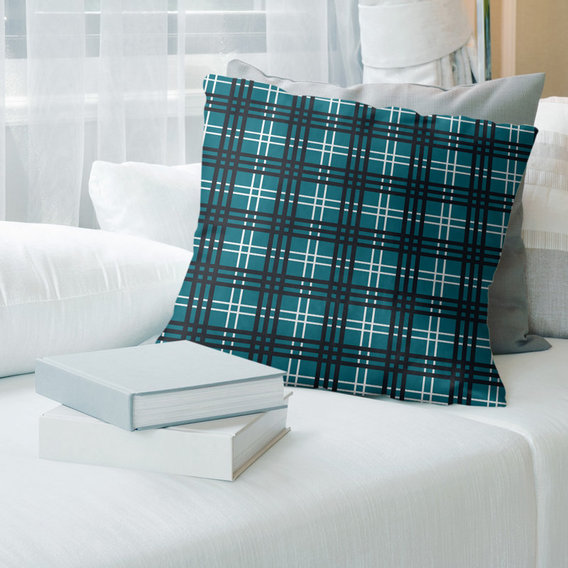 Coussin Los Angeles, 20 po X 20 po, Housse de coussin seulement - sans coussin, Bleu sarcelle foncé Jacksonville 