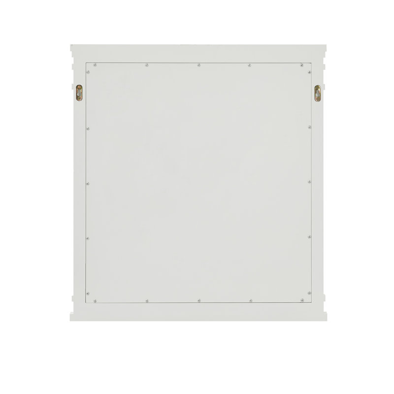 Lankford Wood Mirror, 28 x 1.25 x 30, White