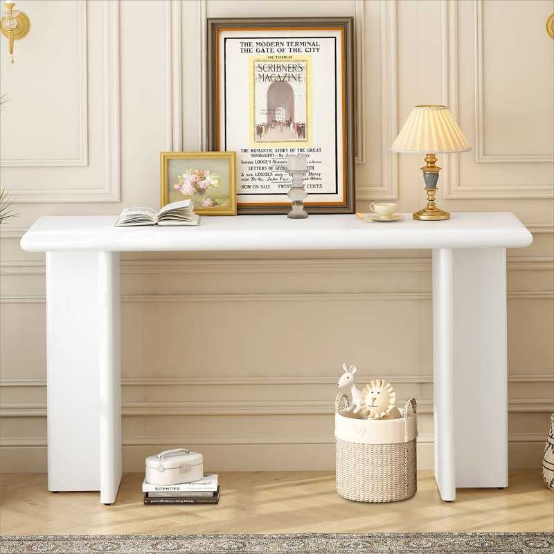 Stylish Modern Entryway Table With Distinctive L - Shaped Legs, Perfect For Entryway, Hallway, Living Room, Foyer And Corridor