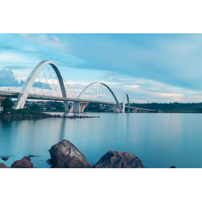 JK Bridge In Brasilia by Mateus Cavalcanti Felix Oliveira - Wrapped Canvas Print