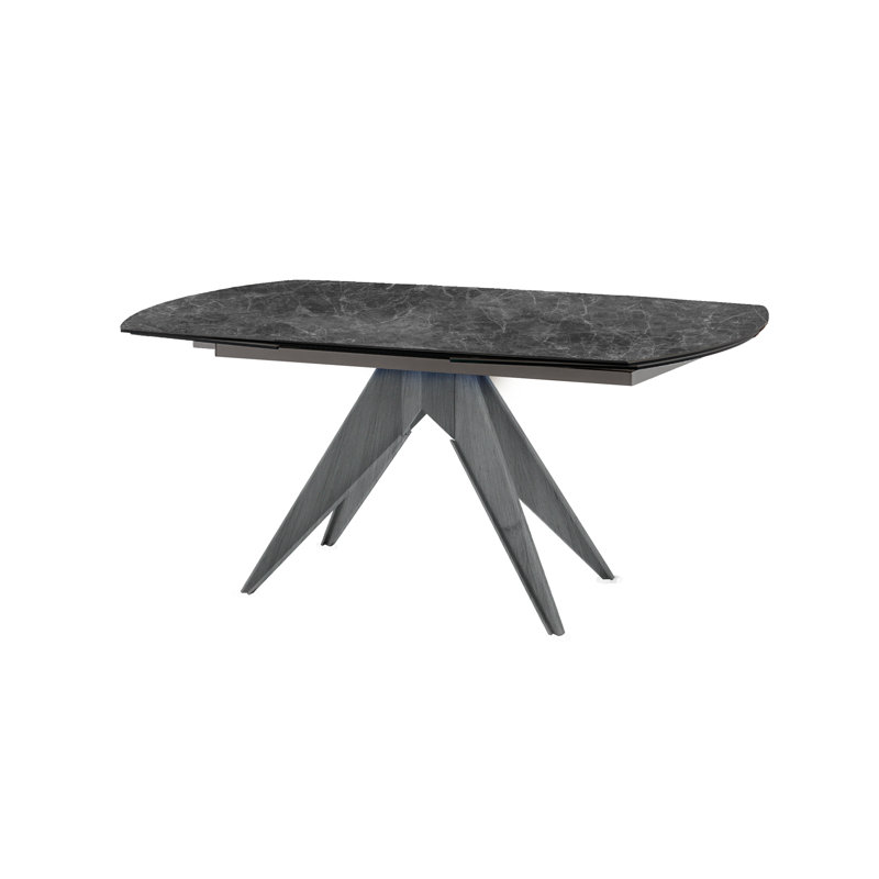 MINOSSE Dining Table, Fiordibosco, Brushed Silver