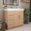 Ensemble de meuble-lavabo simple 36 po avec tiroirs et portes-98420082