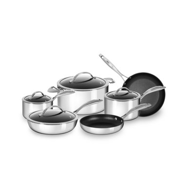 SCANPAN Haptiq 10 Piece Stainless Steel Non Stick Cookware Set