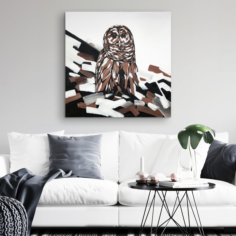 Tawny owl - 32"x32" art on canvas