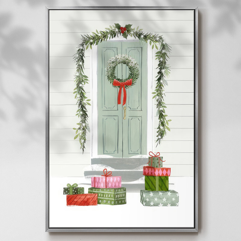 Porte d'entrée festive, collection B, Gris, H 25 po x l 17 po x P 1,5 po