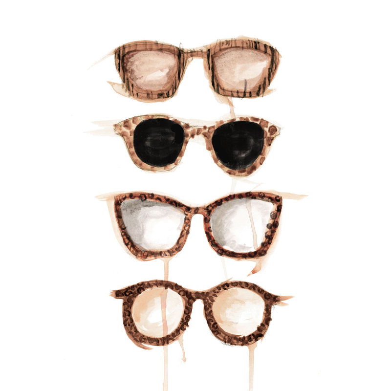 Spice Tone Sunglasses - Painting Print, 122cm H x 81cm W, Wrapped Canvas