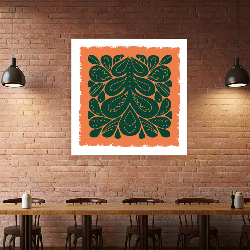 Impression d'art mural Nordic Folk Tree, 48" H x 48" W